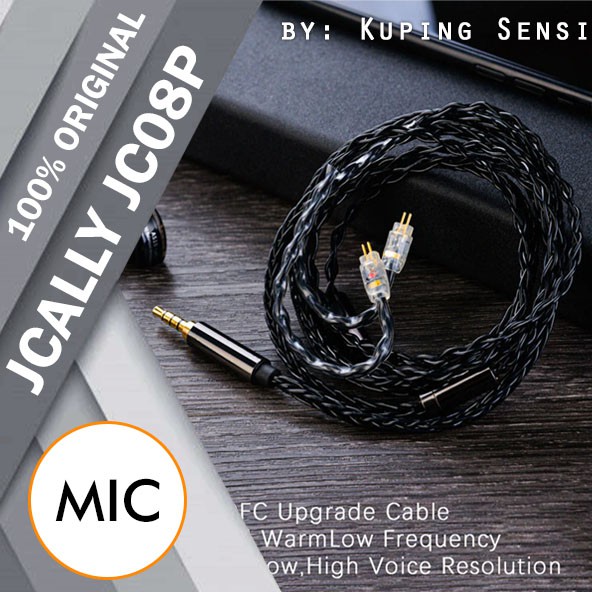 Jual Kabel Jcally 8 Core With Mic Jcally Jc08p For Kz Dq6 Kz Edx Kz Zst X Kz Zsn Pro X Moondrop