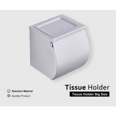 Tempat Tisiu / Tissue Gulung + Asbak Stainless Steel