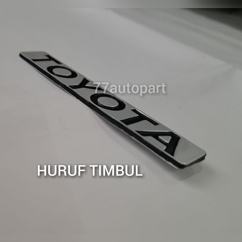 emblem logo toyota untuk corolla twincam se limited tulisan toyota