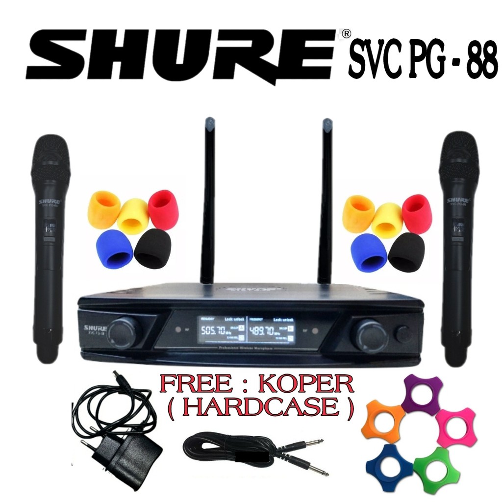 GROSIR MIC WIRELESS SHURE SVC PG 88 FREE KOPER HANDLE HANDLE