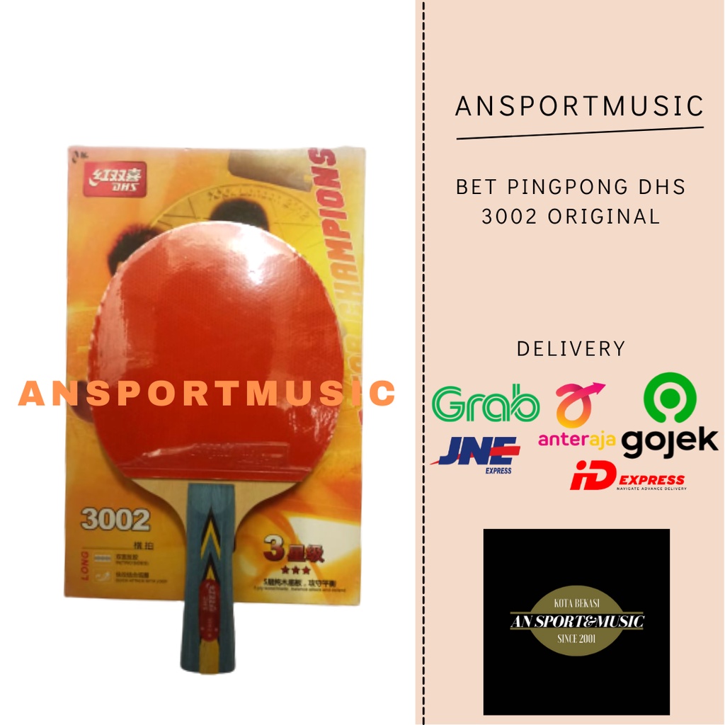 Bet Pingpong DHS 3002 Tenis Meja Pingpong Original 100%