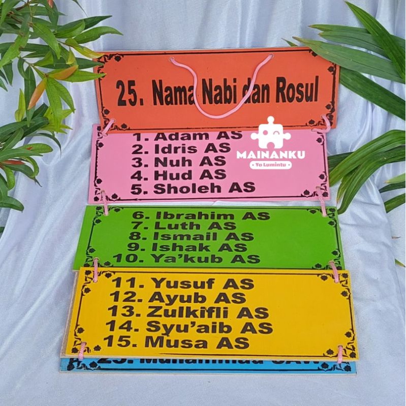 Mainan Edukasi dan Hiasan Dinding Nama Nabi