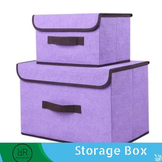 Multifunction Box Storage Box Tempat Penyimpanan 2 In 1 - Ungu