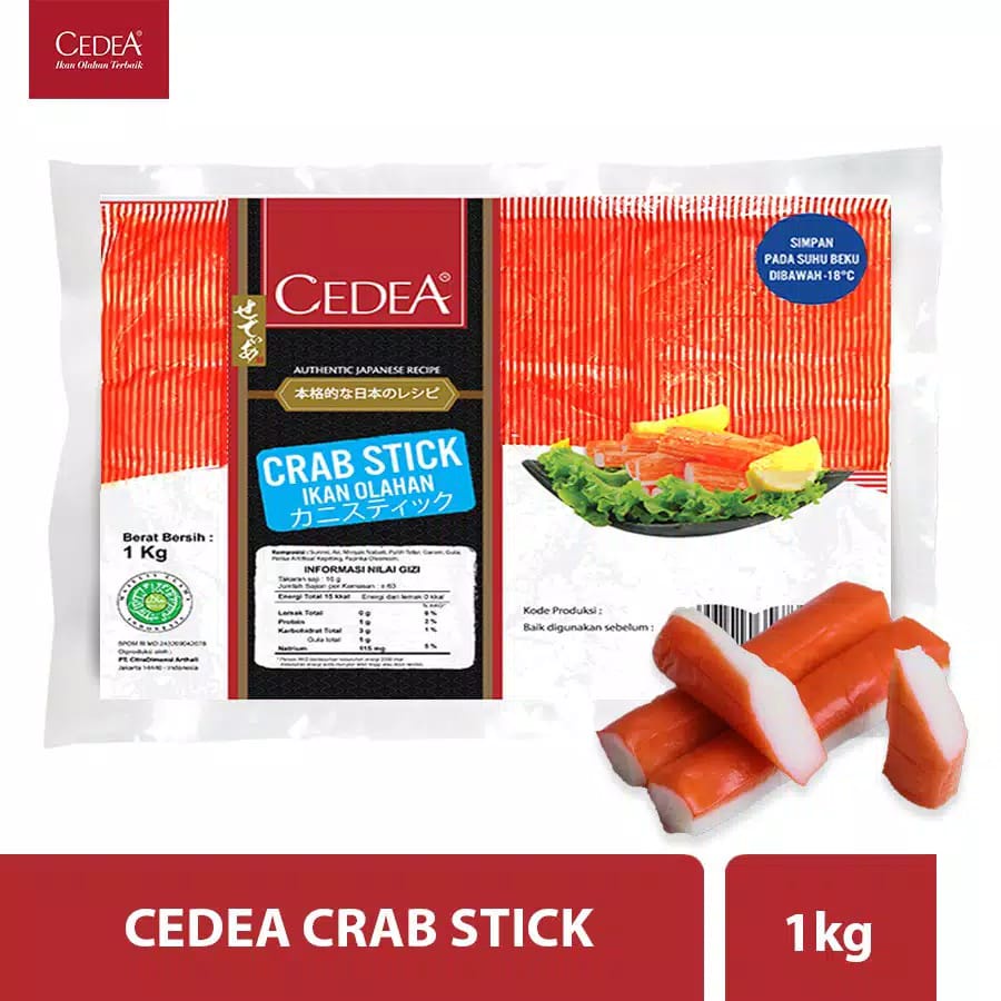 

CEDEA CRABSTICK 1Kg / Stick Kepiting Instan 1Kg