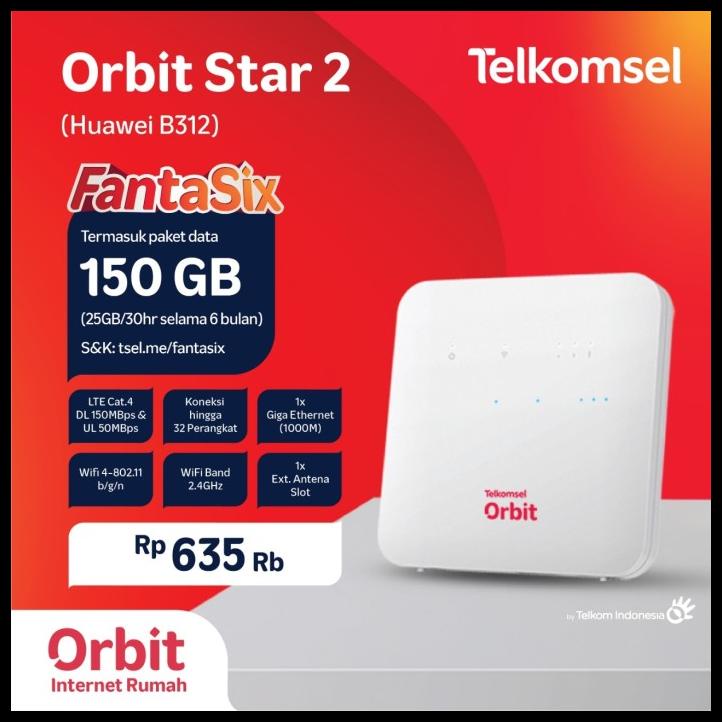 Huawei B312 Orbit Star 2 Modem Router Wifi Free Telkomsel Orbit/ B 312