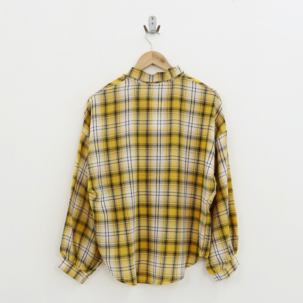 Yeloni hem flanel top -Thejanclothes