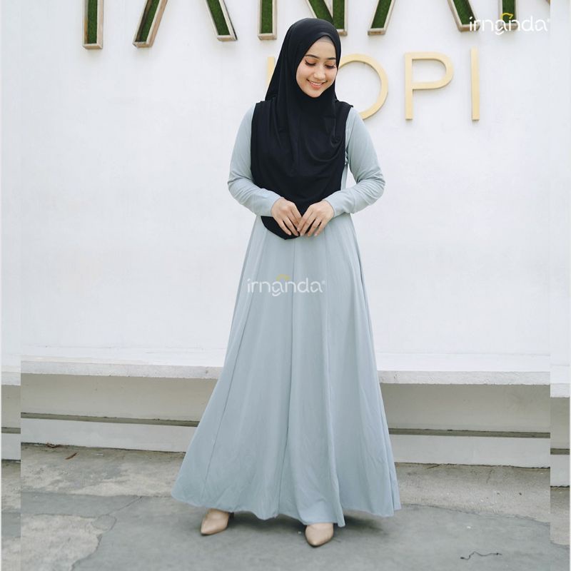 [Irnanda] Gamis Dress Diamond Umbrella Payung Bahan Jersey Diamond Premium Best Seller-3