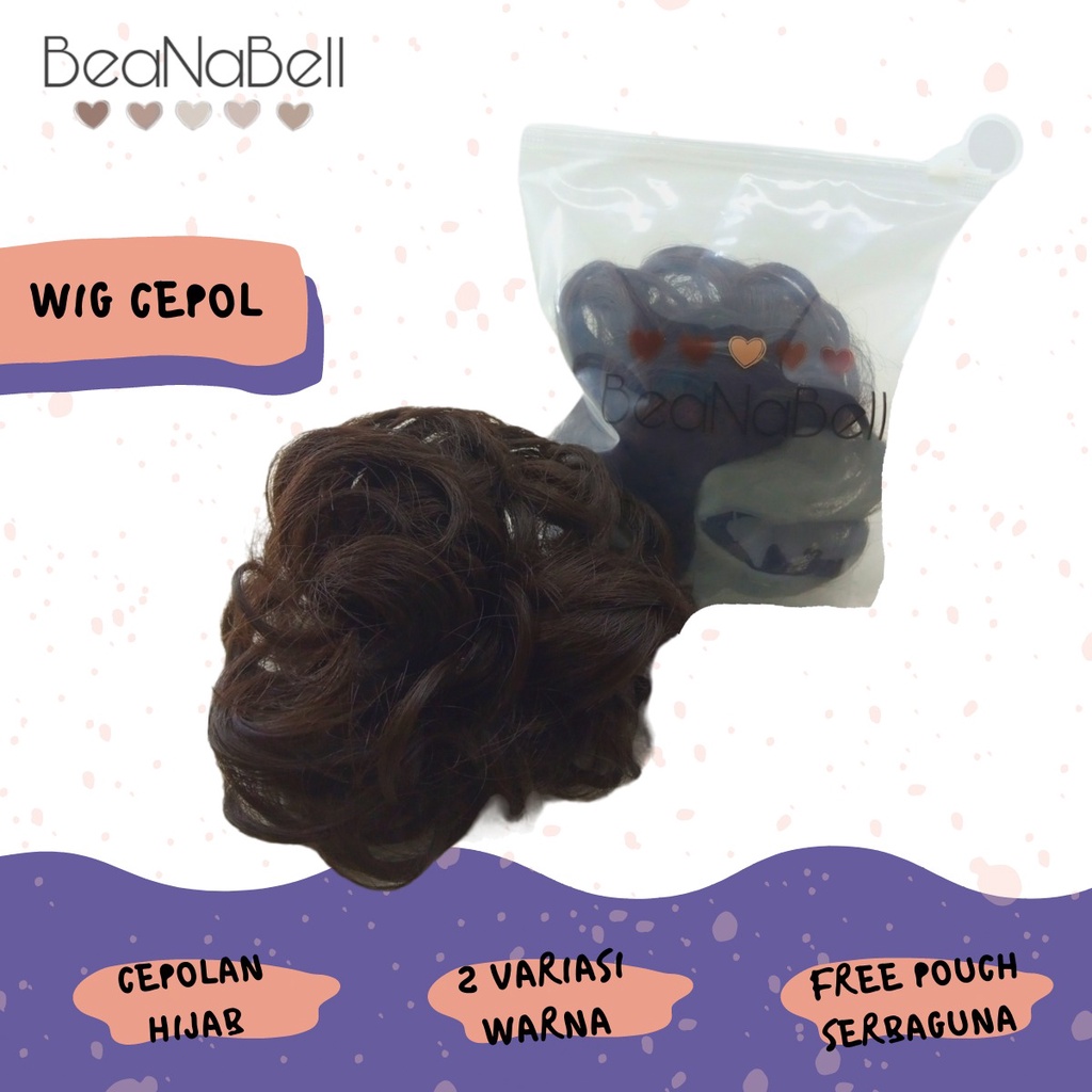 Beanabell Wig Cepol Rambut Elastis Rambut Palsu Curly Wigs Hair Bun Extension