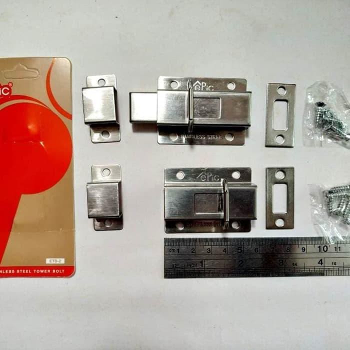 Grendel pintu slot selot pintu kamar mandi 2 " inch stainless parts