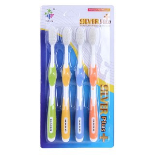 DD444 COD Sikat Gigi Dewasa 4 in 1 dengan Bulu Sikat Halus Murah Produk Import