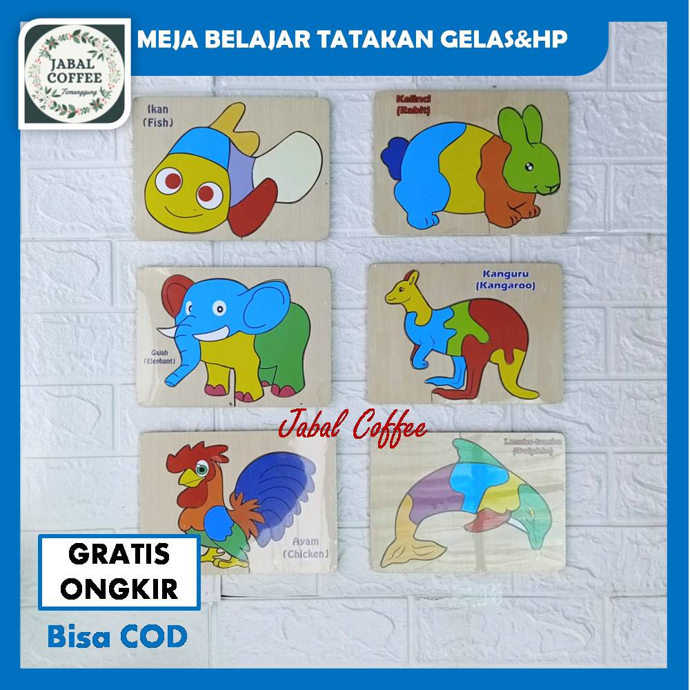 Puzzle Kayu Anak Kecil Ukuran 20 x 15 Cm / Edukasi Puzzle Kayu / Wooden Mainan Anak J157