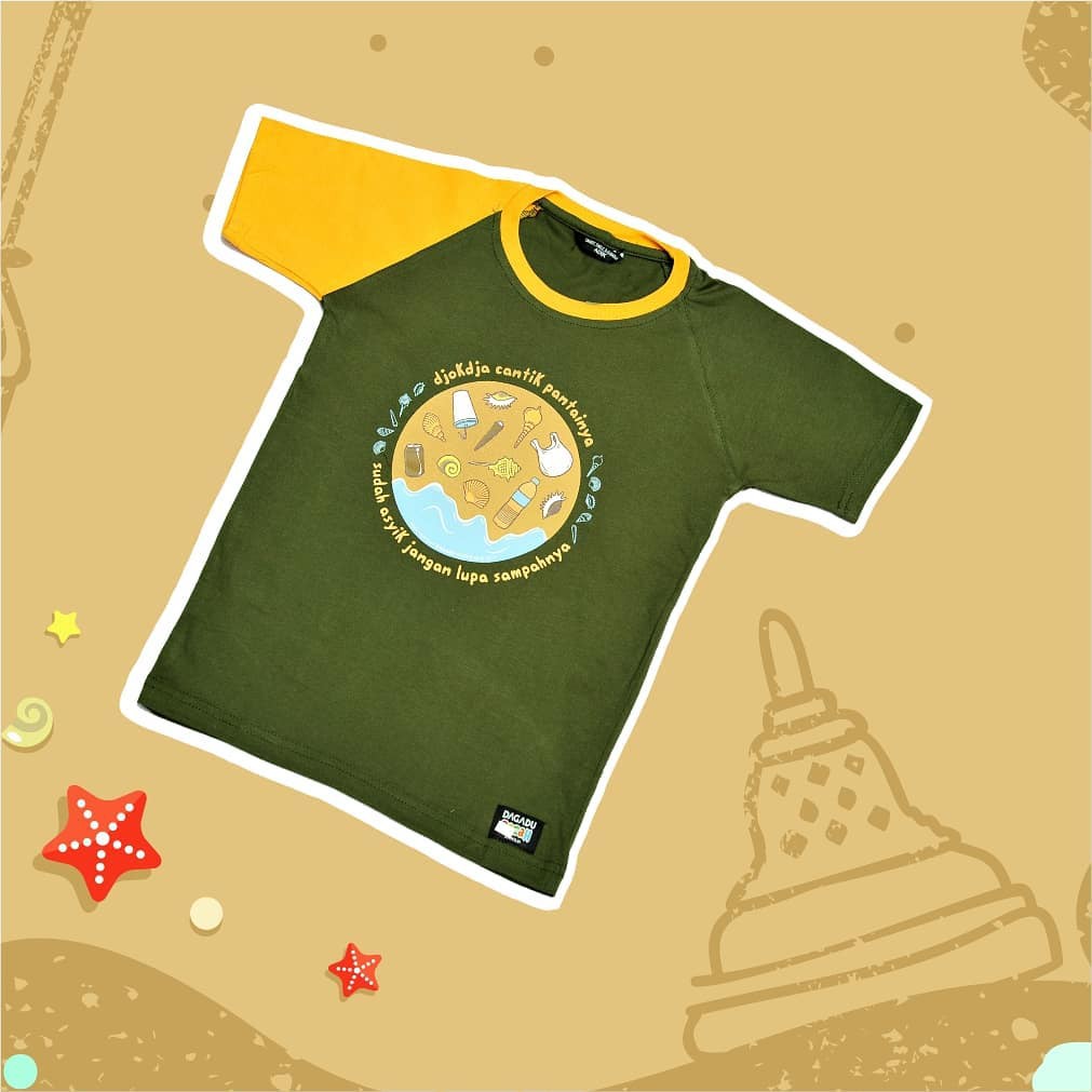 Kaos Dagadu Bocah Jogja - Sampah Pantai