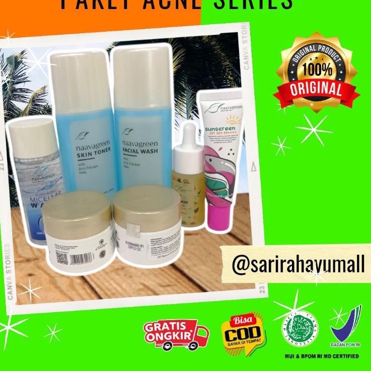 Kekinian - TER ACNE SERIES PAKET - NAAVAGREEN PAKET JERAWAT - PAKET HEMAT NAAVAGREEN . . . . .