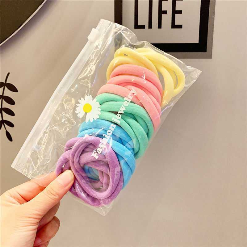 MURMURE.ID | 25 PCS KARET RAMBUT ELASTIS POLOS KUNCIR RAMBUT BULAT HAIRTIE IMPORT MURAH HA073-PASTEL