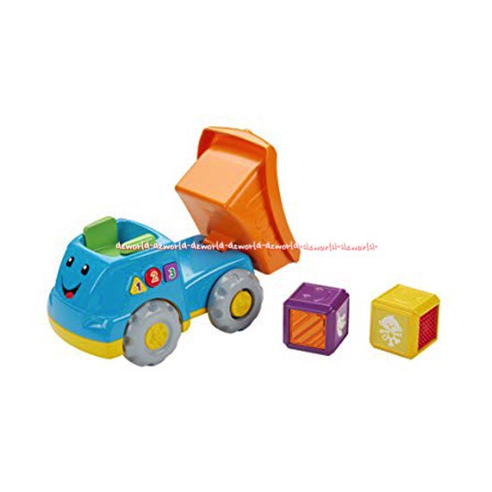 Fisher Price Teaches Laugh &amp; Learn First Worlds Fill &amp; Dump Truck Mainan Belajar Kata Untuk Bayi