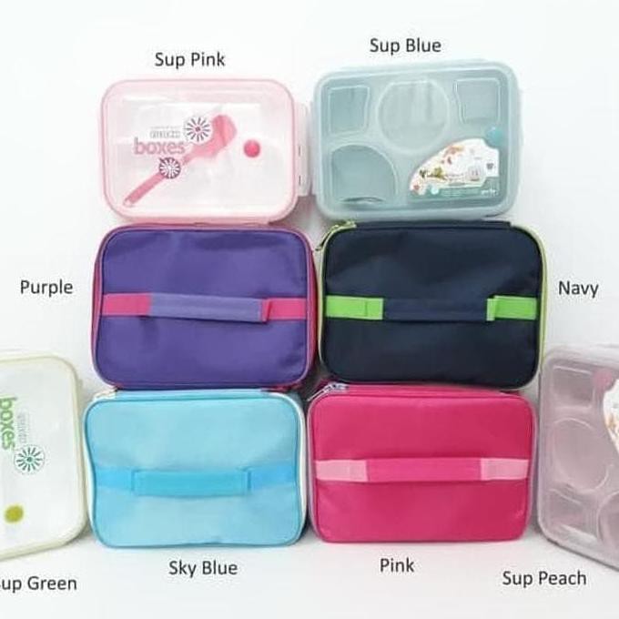Lunch set box dan lunch bag like Tupperware Tuperware Tuper ware Terjamin