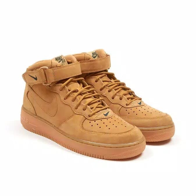 Sepatu Air Force 1 MID High Flax Brown