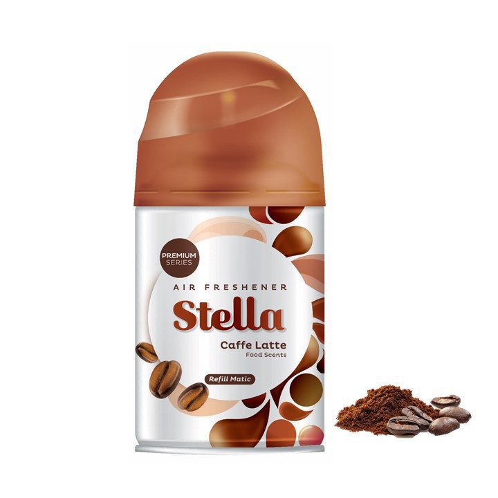 Stella reffil matic spray 225 ml / isi ulang stella matic box Premium - Caffee Latte 225ml