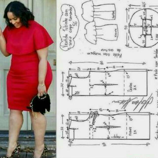 pola baju dress wanita size big size selutut