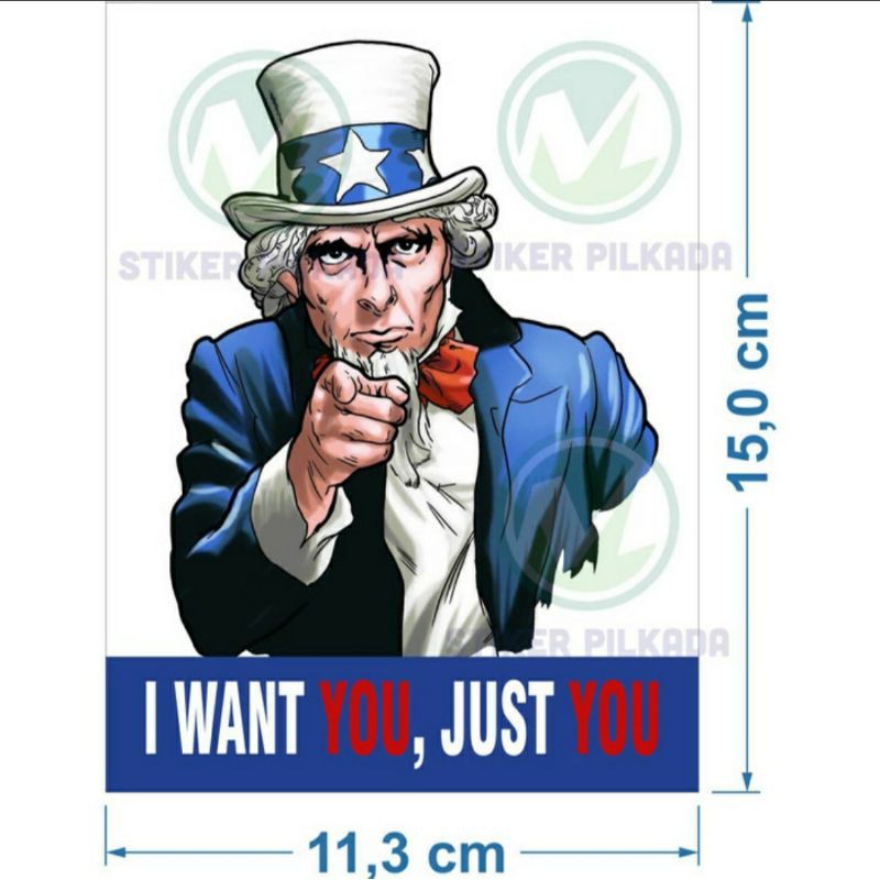 

STIKER I WANT YOU 11.3x15CM