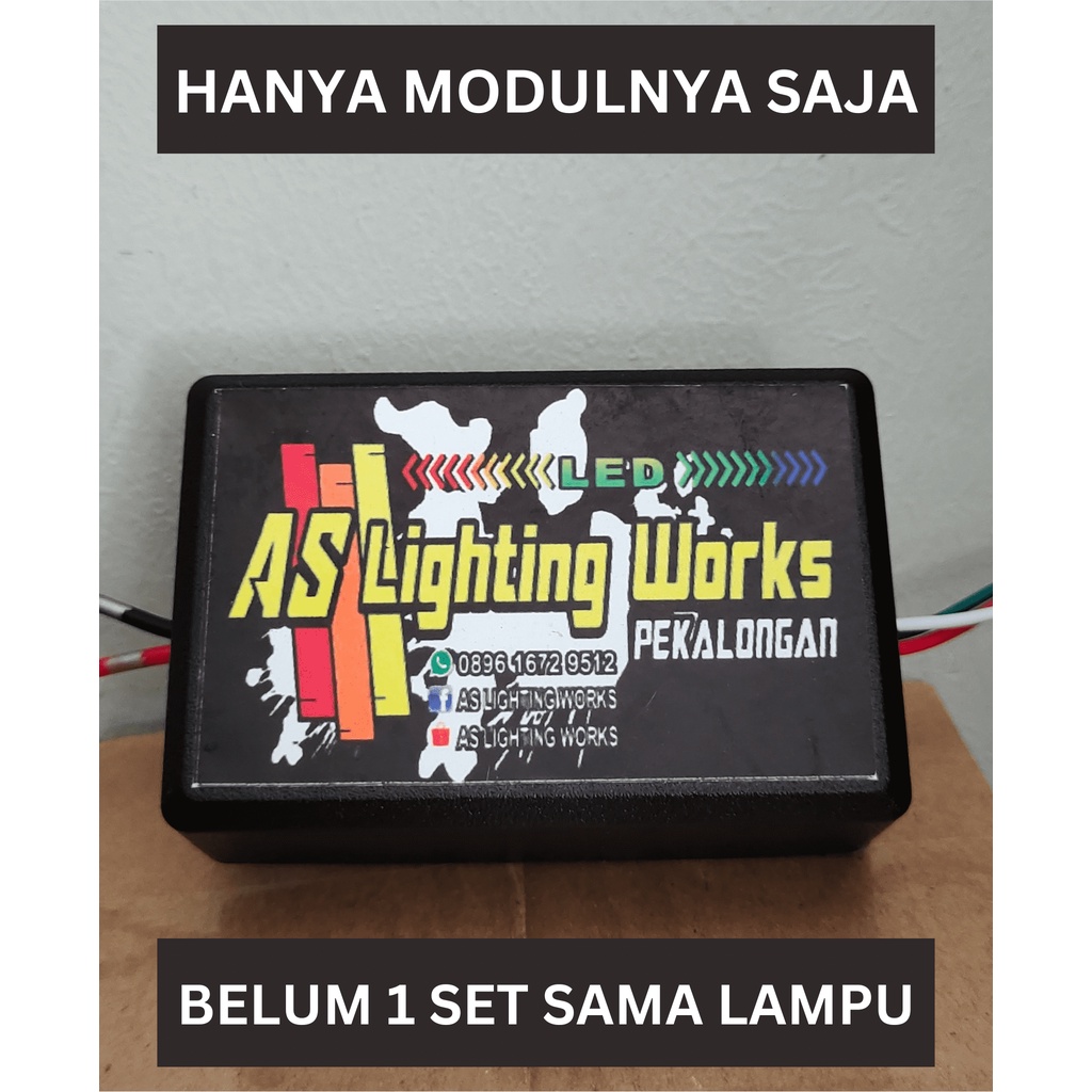 LAMPU STROBO KACA NEW RUNNING TEXT 4 BARIS MODE BENDERA TEXT WIFI BUS TRUK MOBIL dll