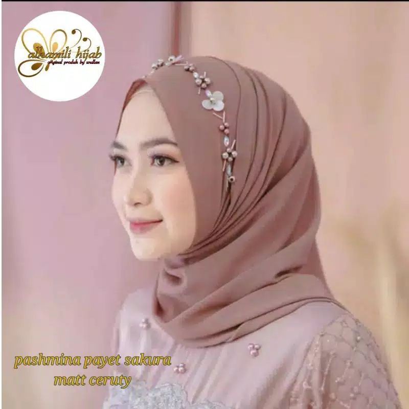PASHMINA PAYET MUTE//PASHMINA PAYET CERUTY ARMANY DAN DIAMOND