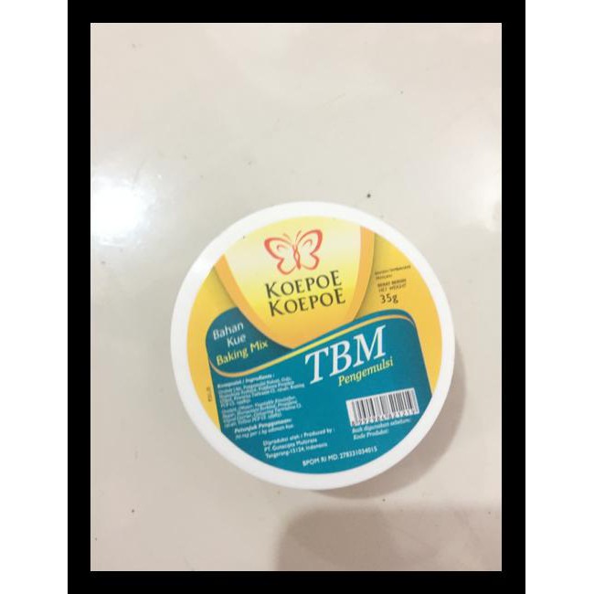 

Tbm Koepoe Koepoe 35G / Pengemulsi / Pengembang Kue / Emulsifier Kupu Bermutu