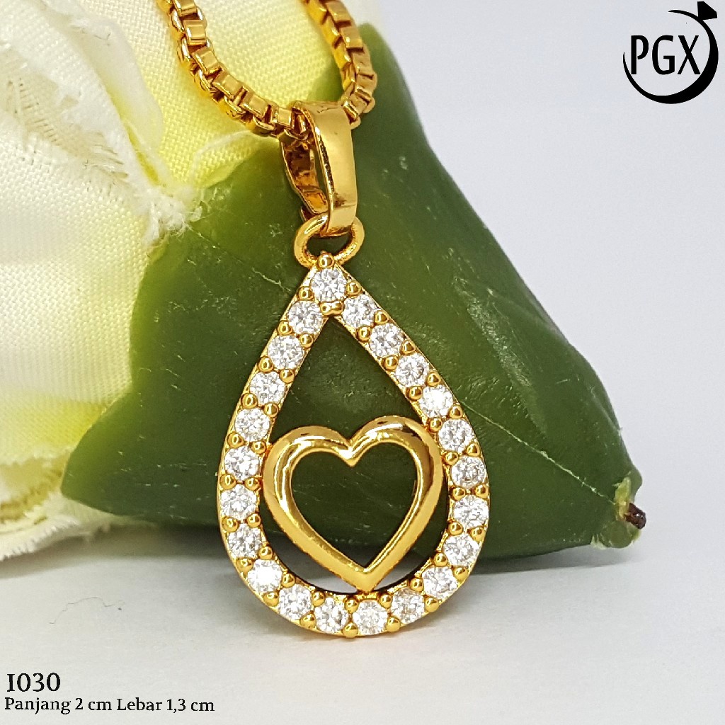 PGX Liontin Kalung Xuping Wanita Aksesoris Fashion Perhiasan Lapis Emas  - I030