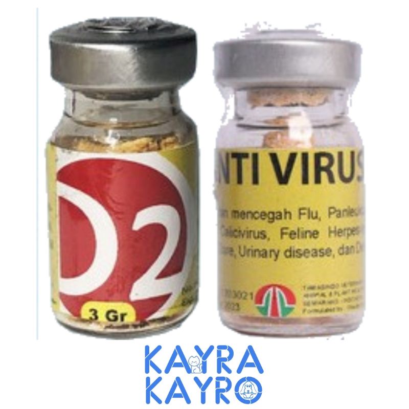 D2 Anti Virus Cat 3 gr - Obat Antivirus Flu Panleu Calici Kucing