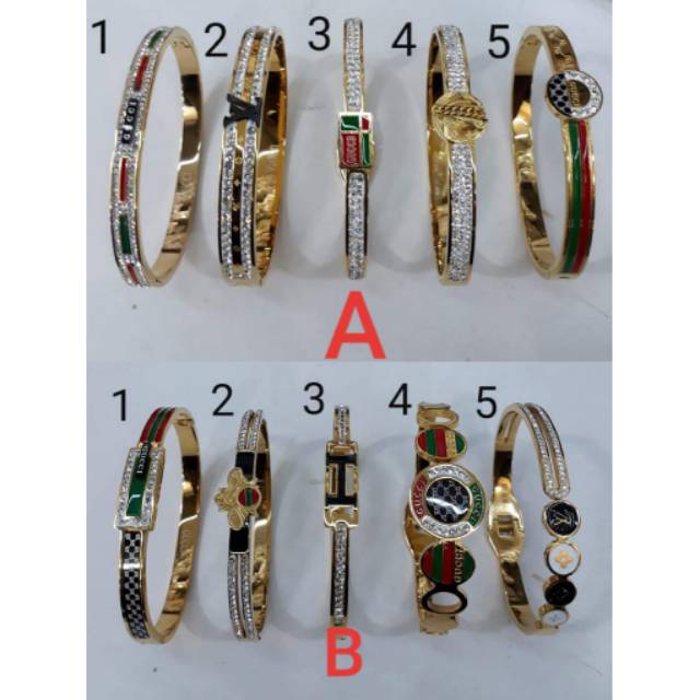 Gelang GUCCI Besi Putih Asli Ternate