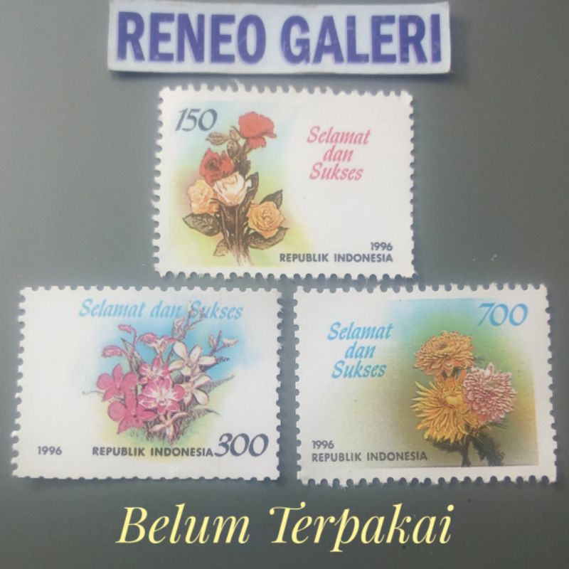 

(3pcs) Set pecahan Lengkap Perangko Ucapan Selamat & Sukses tahun 1996 paket Prangko lama dan kuno