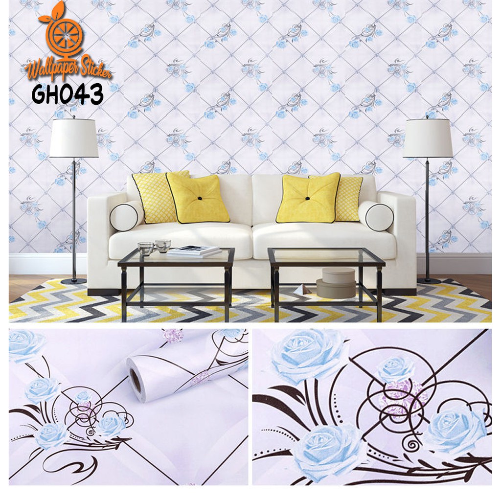 PROMO!! Wallpaper Stiker Dinding Size 45cm x 10meter Premium kode GH (BAYAR DITEMPAT) !!!