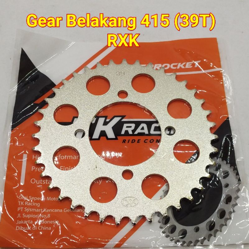 TK Racing Gear Belakang 415 RXK RX King New Fizr Vega R New Jupiter Z New MX 31T 32T 33T 34T 35T 36T 37T 38T 39T 40T 41T 42T 43T 44T 45T-39T 415
