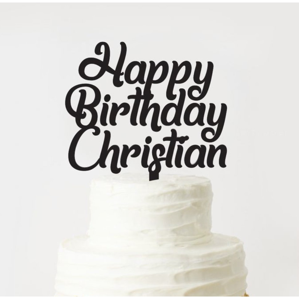 CUSTOM AKRILIK KUE / CUSTOM TOPPER KUE BIRTHDAY / KUE TOPPER AKRILIK