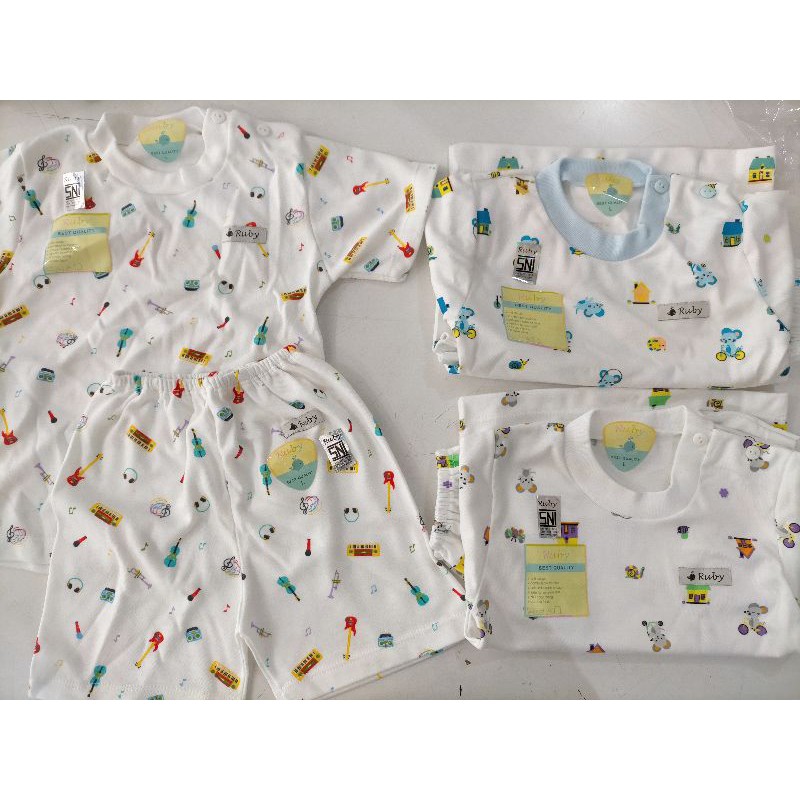 ruby baby setelan pendek baju bayi size L murah