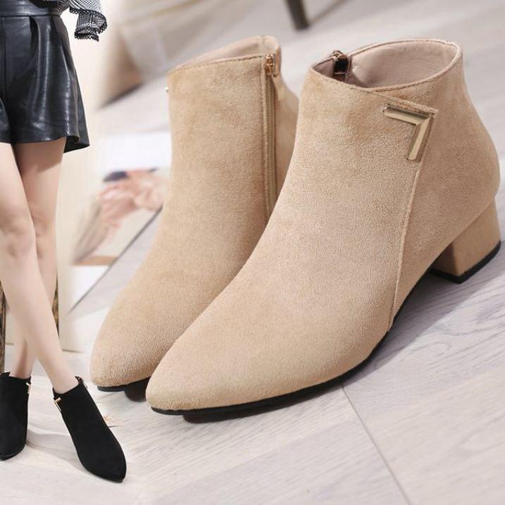 LANGSUNG ATC.. Boots Heel Fashion Korea Wanita Terbaru