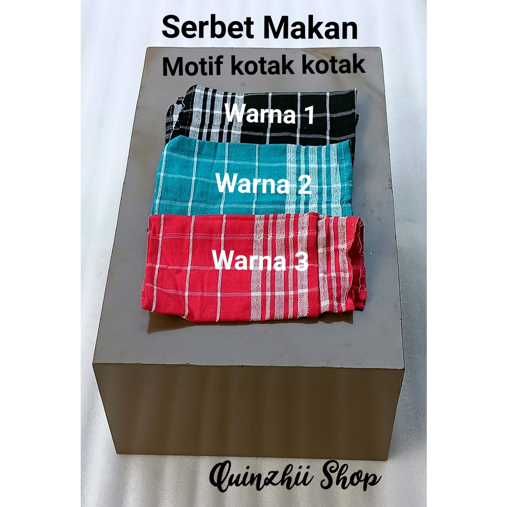 Serbet Makan Motif Kotak Kotak