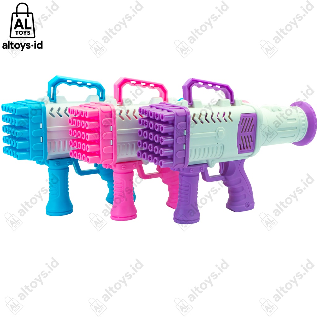 Mainan Gelembung Sabun Bazoka Rocket Launcher Bubble Machine Gun 25 Mata SS1526