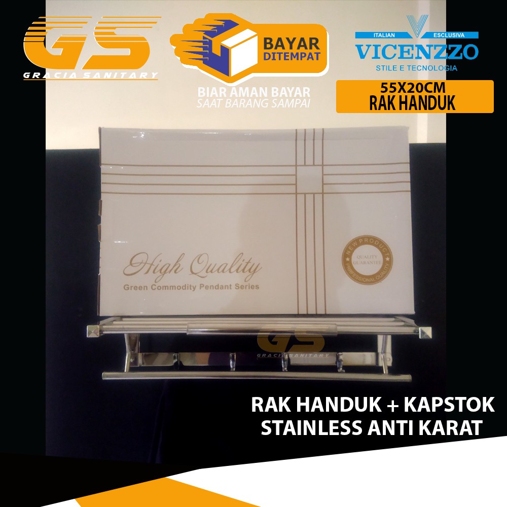 Rak handuk kamar mandi 5 baris stainless stell / Kapstok Baju Dan Handuk /  Gantungan Baju / Tempat Handuk