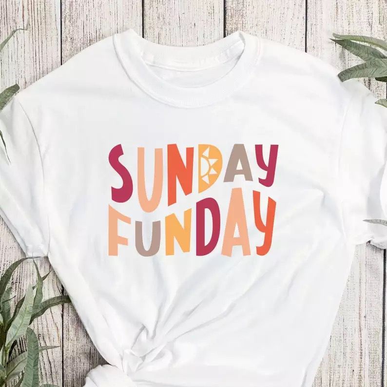 MYSTIQUE.ID-BAJU KAOS SUNDAY&amp;FUNDAY T-SHIRT LUCU DAN AESTHETIC