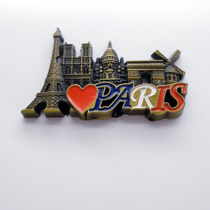 3D LOGAM Souvenir Negara magnet Kulkas Tempelan LOVE Paris City