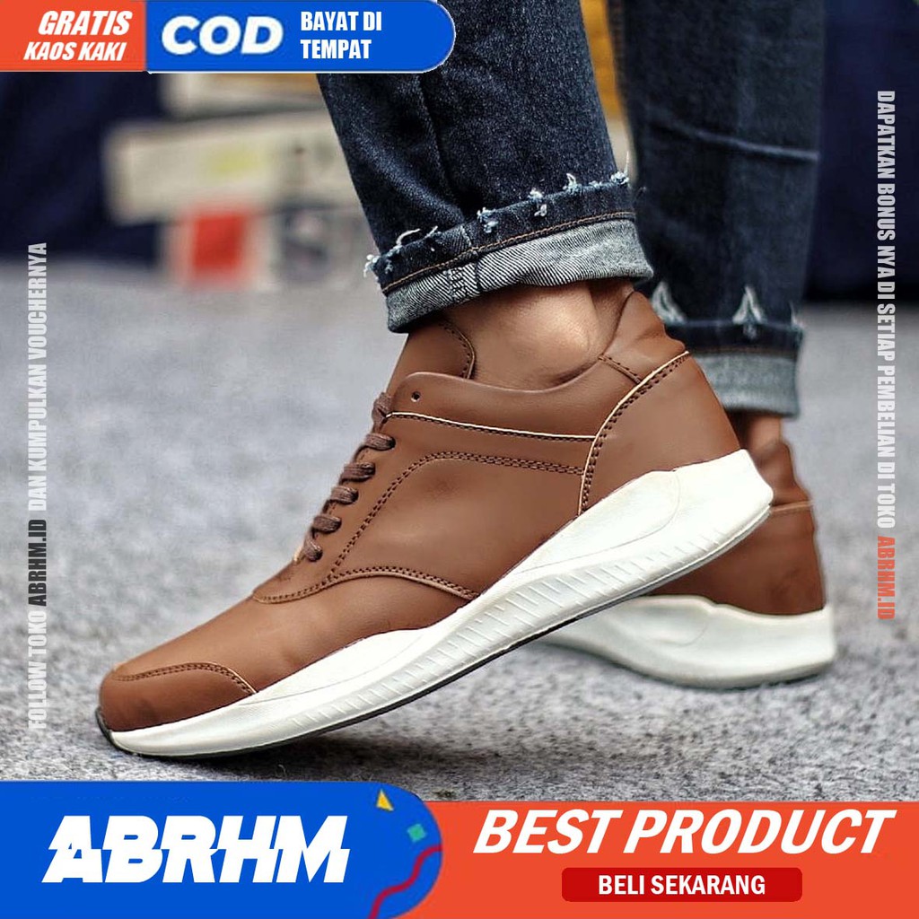 MOGIL Sepatu Sneaker Pria Sepatu Pria Casual Sepatu Sneakers Cowok / Cowo Ori Sepatu Kasual Kerja Kuliah Kondangan Gaya Santai Keren Kekinian Original Murah Terlaris