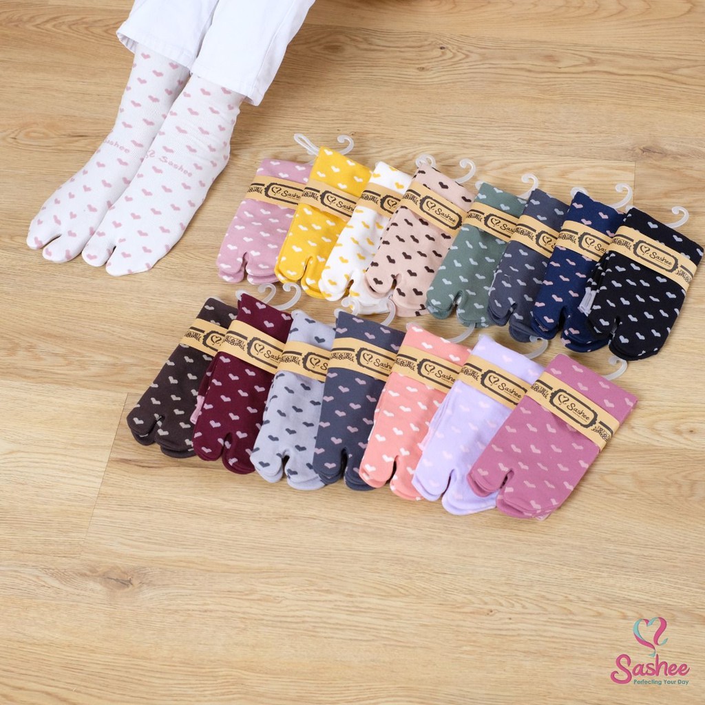 Kaos Kaki Jempol Motif Polkalove Rajut Wanita Dewasa by Sashee | Polka Love Rajut