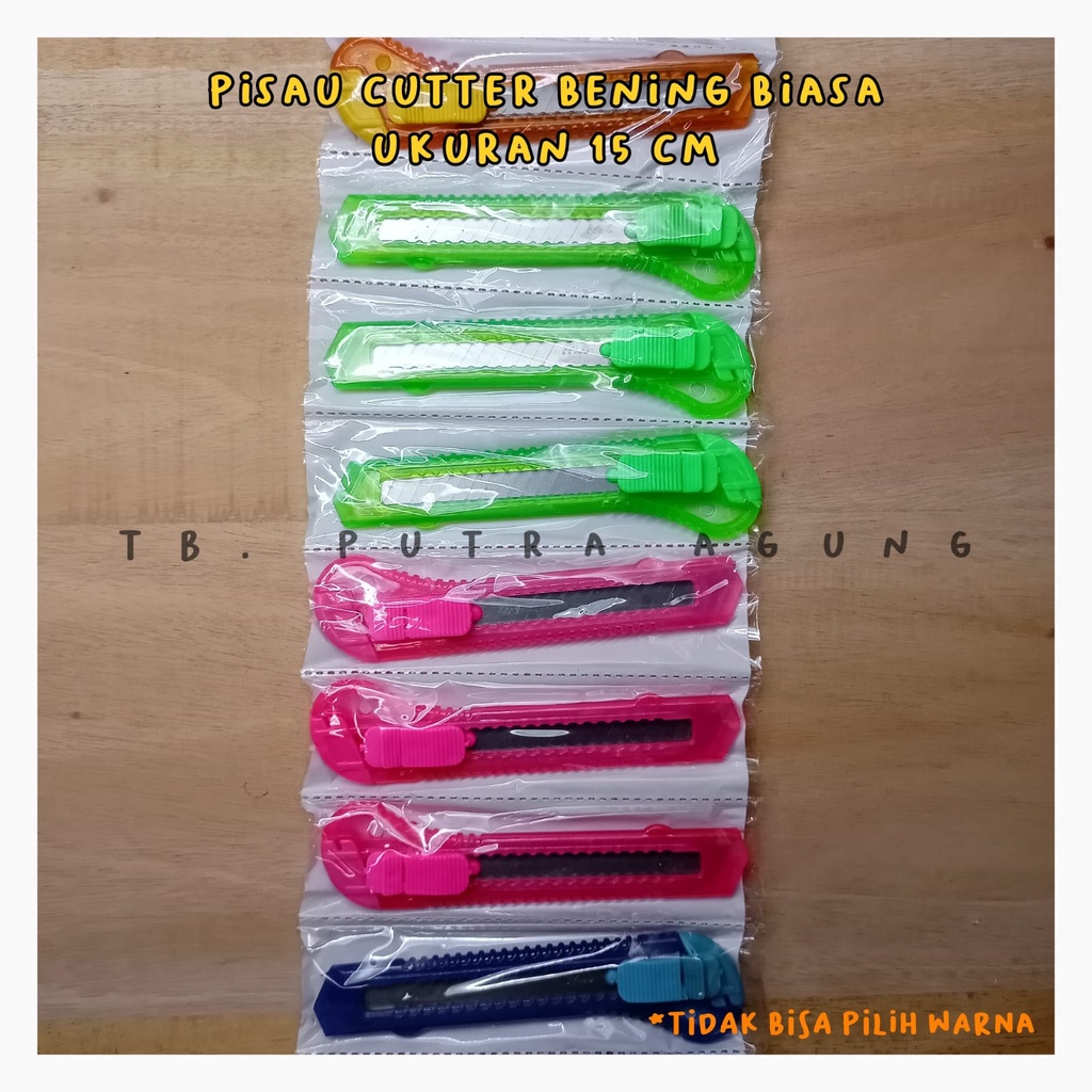 

Pisau Cutter bening biasa 15 cm