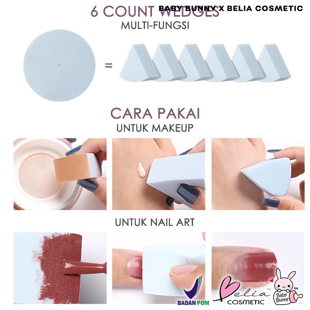 ❤ BELIA ❤ FOCALLURE Beauty Blender Series FA136 | Make Up Sponge | Alat Make Up | OFT Makeup Bebas Latex Foundation Blender