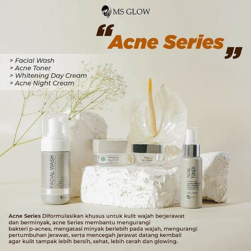 paket wajah ms glow original free pouch dan masker organik msglow