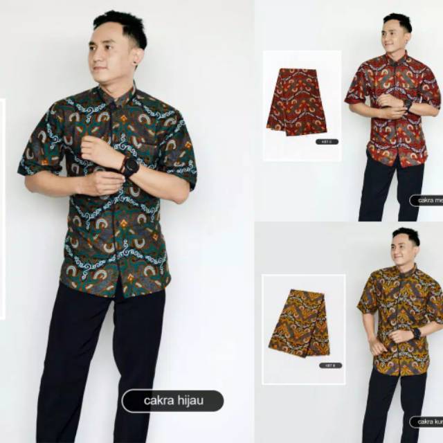 Nuansa BAJU BATIK CAKRA PRIA DISTRO Lengan Pendek