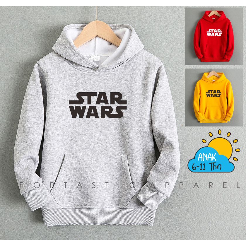 Sweater Hoody Anak 5-10 Tahun Murah TERBARU STAR WARS