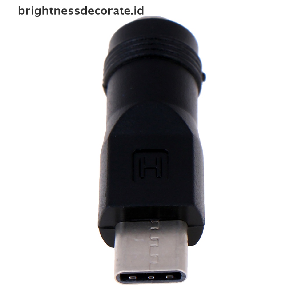 1 Pc Adaptor Dc 5.5x2.1mm Female Jack Ke Type C 3.1 Male Plug 90 / 180 Derajat