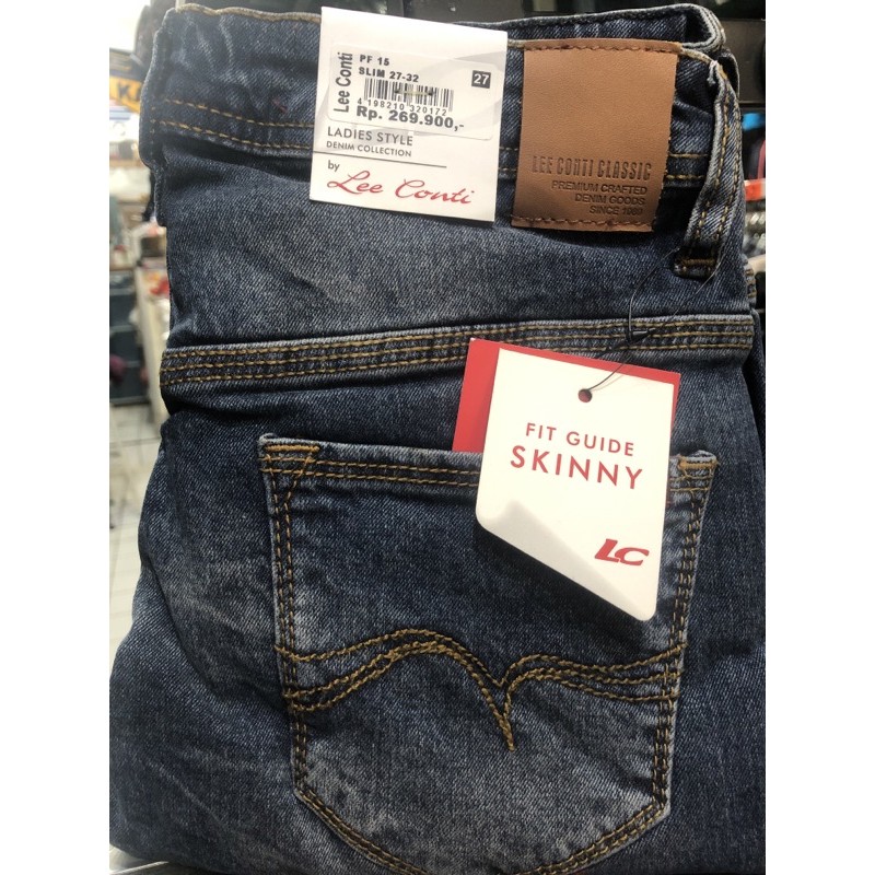 Lee Conti skinny jeans kain stretch cucian bagus